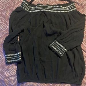 I.N.C Crochet open shoulders.